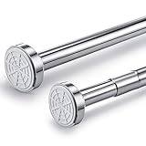 FLEXIBEL OHNE WENN UND ABER: Die Breite der Spannstange können Sie flexibel anpassen und stufenlos verstellen. So passt die Stange in jede Nische, über jede Duschkabine oder Badewanne.