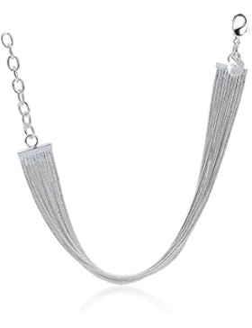 ELEGANCE PARISIENNE Modisches Armband Glitzer Silber 925 Bracelet Gliederarmband Damen Frauen Mädchen versilbert...