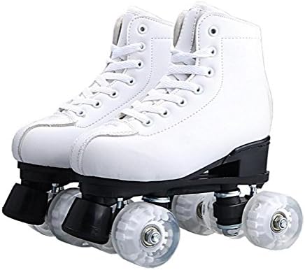 liubingxie White Double row Ice skates Adult Roller skates Men and women Roller shoes, 39-40