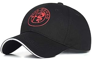 DSFG Männlich und weiblich einstellbares Auto-Logo Baseballmütze Reisemütze Rennmütze (fit Alf Schwarz)