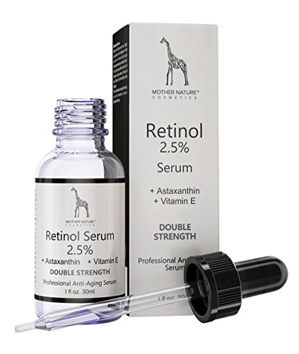 Retinol Serum – Mother Nature® | Anti-Aging – Pflege auch für empfindliche Haut | Hochdosiert 2,5% Retinol für Gesicht & Haut | inkl. Hyaluronsäure und Vitamin E | 30 ml - 4