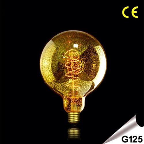 OOFAY LIGHT Retro Edison Tungsten filament Bulb Dimmable E27 G125 retro amber personality light bulb 220-240 Class Energy A++ , 40w