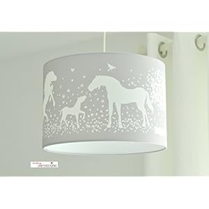 Lampenschirm - Pferde Grau - 35cm