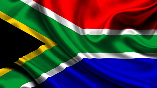 Price comparison product image 3ft x 5ft Big and Bold Large Sized South African Flag Black,  Yellow,  Green,  White,  Blue and Red - Brilliant Souvenir,  Perfect for any occasion,  Party,  suitable for Indoor and Outdoor Use,  Decoration