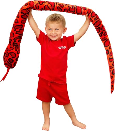 Toyland® 170cm (5.5ft) Serpente Peluche Gigante Bicolore - 5 Disegni Assortiti - Peluche per Bambini