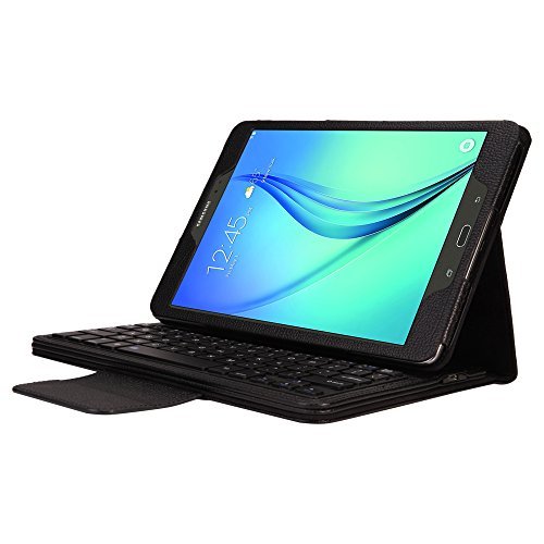 MP power @ Custodia Protettiva con Tastiera QWERTY Bluetooth per Samsung Galaxy Tab A 9.7 T550 Tablet (Nero)