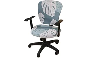 wonderfulwu Stretch Chair Covers Spandex Office Computer Chair Cover Removable Washable Rotate Swivel Chair Protective Covers