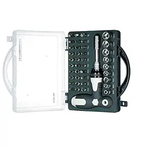 TEC TAVAKKAL 41 in 1 Retractable Magnetic Driver Kit Hand Tools Set T-shape Screw Driver Bit Professional Tool Kit with 39 Precision Bits for Air Conditioning Washing Machine Refrigerator And More