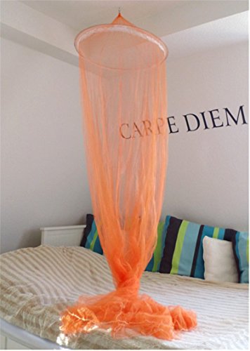 Moskitonetz Mückennetz Mückenschutz für Einzel- oder Doppelbetten in Orange - 3