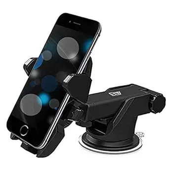 TARA Car Mount Adjustable Car Phone Holder Universal Long Arm, Windshield for Smartphones - Black