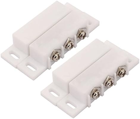 Sourcingmap 2Sets Magnetic Reed Switch Normally Open Closed NC NO Door Alarm Window Security
