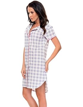 dn nightwear Damen Nachthemd TCB.7030 für Schwangerschaft und Stillzeit