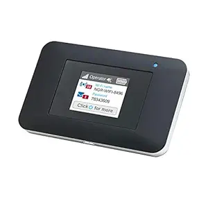Netgear Mobile Wi-Fi Hotspot, 4G LTE Router AC797-100EUS, 400Mbps Download Speed, Connect Up to 15 Devices, Create a WLAN Anywhere, Black