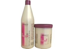 AMINZER Salerm Hi Repair Champú de 36 oz + máscara de reparación Hi 34,4 oz "Combo Set" by Salerm Cosmetics