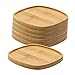 Produktbild ComSaf 14,5cm Bambus-Untersetzer Untertasse Quadrat 6er-Set