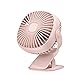 Produktbild Pet Lade Kleinen Ventilator + Licht USB Mini Wiederaufladbare Clip-Fan Tragbare Mute Handheld Kleine Leise Hohen Wind 360 ° Kein Toter Winkel (Farbe : Pink)