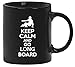 Produktbild Shirtstreet24, Keep Calm And Go Longboard, Skateboard Kaffee Becher mit Motiv bedruckte Tasse Mug Kaffeebecher, Größe: onesize,Schwarz