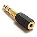 Produktbild 6,35 mm Adapter, 3,5 mm Stereo-Buchse zu 6,35 mm 1/4-Klinke Kopfhörer Audio Adapter vergoldet