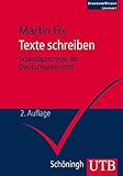 Image de Texte schreiben: Schreibprozesse im Deutschunterricht (StandardWissen Lehramt, Band 2809)