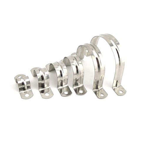 50mm Edelstahl 304 Rohrschelle U-Typ Rohrschelle Kupplungs Hoop Packung mit 5 - 4