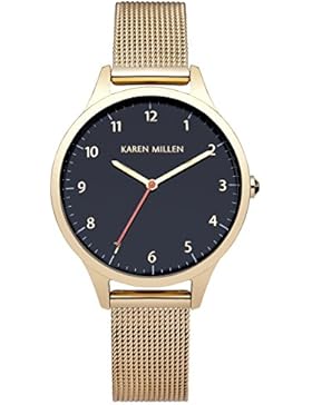 Karen Millen Damen-Armbanduhr Analog Quarz Edelstahl KM118UGM