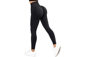 RXRXCOCO Seamless Butt Lifting Workout Leggings for Women Acid Wash High Waist Yoga Pants Gym Leggings