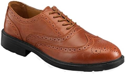 PSF EXECUTIVEBrown Brogue Safety Shoe with Steel Midsole