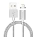Produktbild Magnet Lightning Ladekabel [Apple MFi zertifiziert] VIDARE [1m] Magnetisches USB Kabel für iPhone 7 / 7 Plus / 6 / 6 Plus / 6s / 6s Plus / 5 / 5c / 5s, iPad Pro mini2 mini3, iPod - iOS (Nylon Silver)
