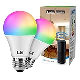 Bombilla LED WiFi inteligente. Sin concentrador requerida, apenas WiFi (2,4 GHz) controles de forma remota, la aplicación gratuita "LE WiFi Smart" en su iOS o Android smartphone / tablet