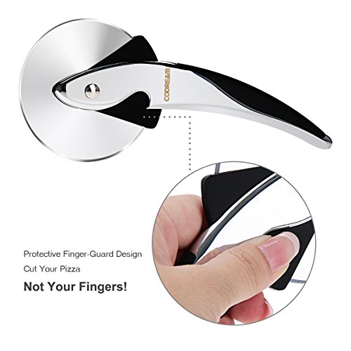 Codream Pizzaschneider Leichtläufiger Pizza Cutter aus hochwertiger Edelstahl mit fester Griff, rostet nicht, bleibt sehr lange scharf, unkaputtbar. - 5