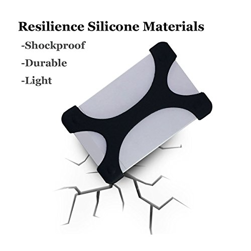 GLOTRENDS X-Form Stoßfest Festplatte HDD Silikon Case Cover Schutzfolie für Seagate Backup Plus Externe Festplatte, Toshiba Canvio Basics, Canvio Slim II Tragbare 6,3 cm externen Festplatte (Schwarz) - 3