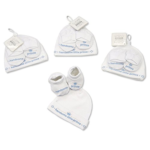 Baby Boys Handsome Prince Hat And Booties Set - 0-3 Months