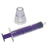 Qualicare 3 X 5ML ORAL ENTERNAL MEDICINE BABY ELDERLY DOSAGE NON-STERILE LATEX FREE DISPOSABLE PURPLE SYRINGES WITH BOTTLE ADAPTER