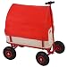 Produktbild Mendler Bollerwagen Handwagen Leiterwagen Oliveira ~ ohne Sitz, mit Bremse, Dach rot