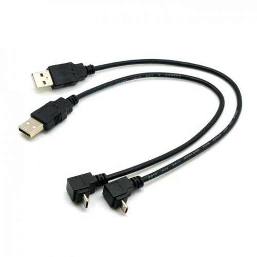 Chenyang 2St USB 2.0 Kabel männlich, Micro-USB-Up & Down Winkel 90 Grad für Handy-Tablet
