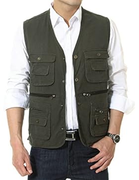 APTRO Herren Weste Outdoor Multi Pockets Weste