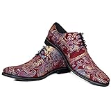 Verschlussart: Schnürsenkel Modello Scappo - 46 - Handgemachtes Italienisch Bunte Herrenschuhe Lederschuhe Herren Mehrfarbig Oxfords Abendschuhe Schnürhalbschuhe - Rindsleder Wildleder - Schnüren