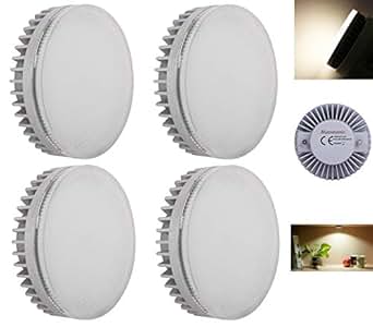 Masonanic 4 Pack Daylight Pure White 4000K 9W GX53 LED Birne CFL Ersatz