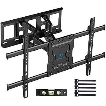 Support TV Mural Perlegear - Pour écrans 37 à 82 Pouces - Inclinable Et Pivotant - Supporte Jusqu'à 60kg