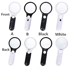 RONSHIN 3LEDs Portable Double Lens Lighted Loupe for Reading White Light Section A