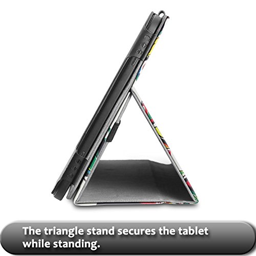 Samsung Galaxy Tab A 10.1 Hülle Case, Infiland Slim Fit Folio PU-lederne dünne Kunstleder Schutzhülle Cover Tasche für Samsung Galaxy Tab A 10.1 Zoll Wi-Fi/ LTE (2016) SM-T580N/SM-T585N Tablet-PC(mit Auto Schlaf / Wach Funktion)(Fröhlicher Baum) - 8