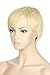 S-noilite® Fashion Short Full Wig Heat Resistant Synthetic Hair Wigs for Women (Asymmetric Style, Bleach Blonde)