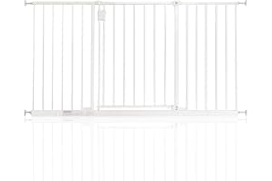 Bettacare Sécurité Extra Large pour Chien pour Couloir Bettacare, 134cm - 140cm, Blanche, Barrière pour Animaux à Pression, Sécurité pour Chiots dans Les Couloirs et Les Espaces Larges