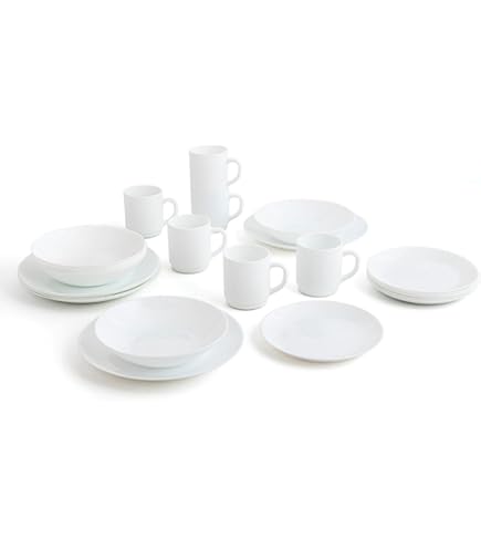 Luminarc diwali servies - diepe borden - d20cm - wit - opaal - (set van 6) en yourkitchen e-kookboek - heerlijke smulrecepten - online kopen? | Korting tot 45