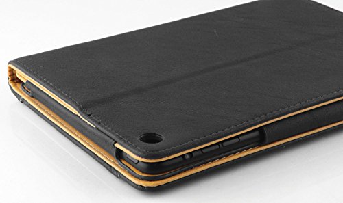 iPad Mini Hülle – JAMMYLIZARD Ledertasche Smart Cover mit Standfunktion für iPad Mini 4. 3. 2. & 1. Generation, SCHWARZ & HONIG, [MIT STIFT & STIFT-HALTER] - 4