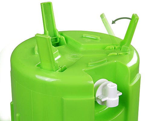 Ondis24 Thermobehälter für Glühwein Transport- oder Tischbehälter mit Auslaufhahn isoliert heiß & kalt Thermobox (8 Liter, Grün) - 6