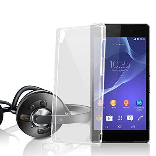 TBOC Funda de Gel TPU Transparente para Sony Xperia Z3 de Silicona Ultrafina y Flexible