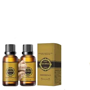 GABANA Herbal Ginger Massage Oil, Tummy Ginger Oil, for Belly Drainage oil for Belly/Fat Reduction for Weight Loss - Pack of 2 of 30 ML(60 ML)