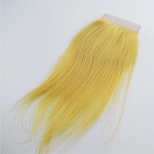 Meydlee Hair Bundles 7a Hair Accessories Silky Straight 100 Lace Human Hair Closure No Shedding and Tangle Free , 8 inch