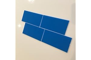 Rectangular Tiles by Super Cool Creations, Bright Blue - Pack of Ten - 10cm x 5cm